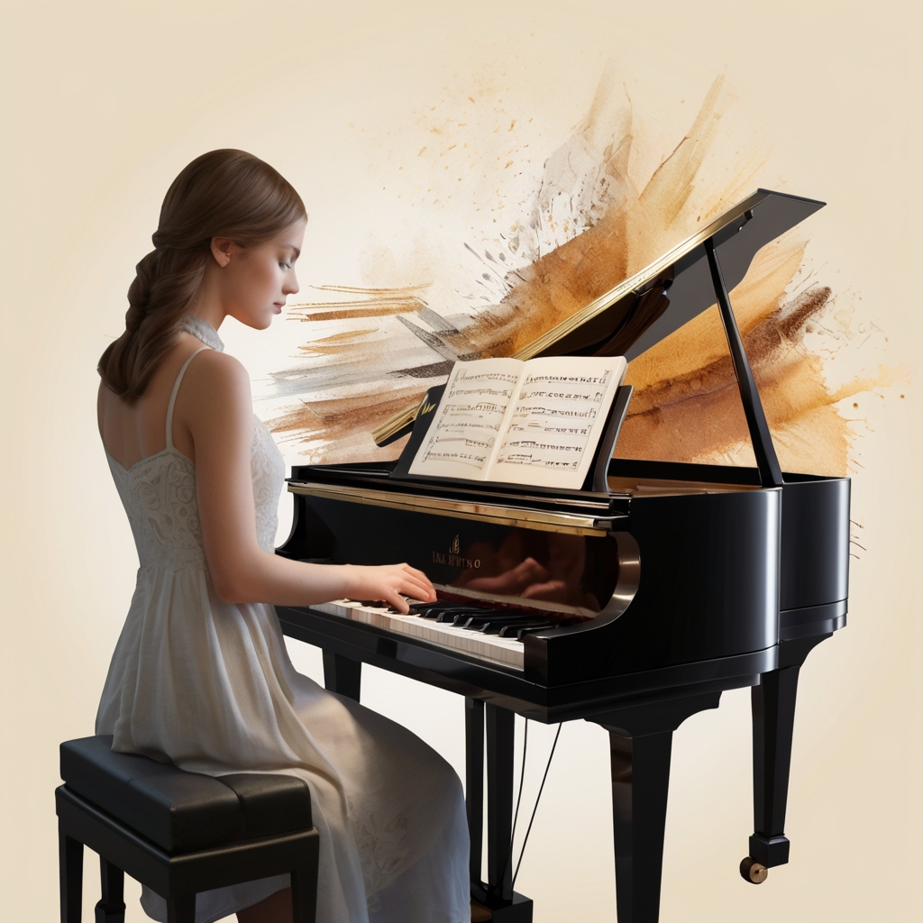 Woman playing the piano